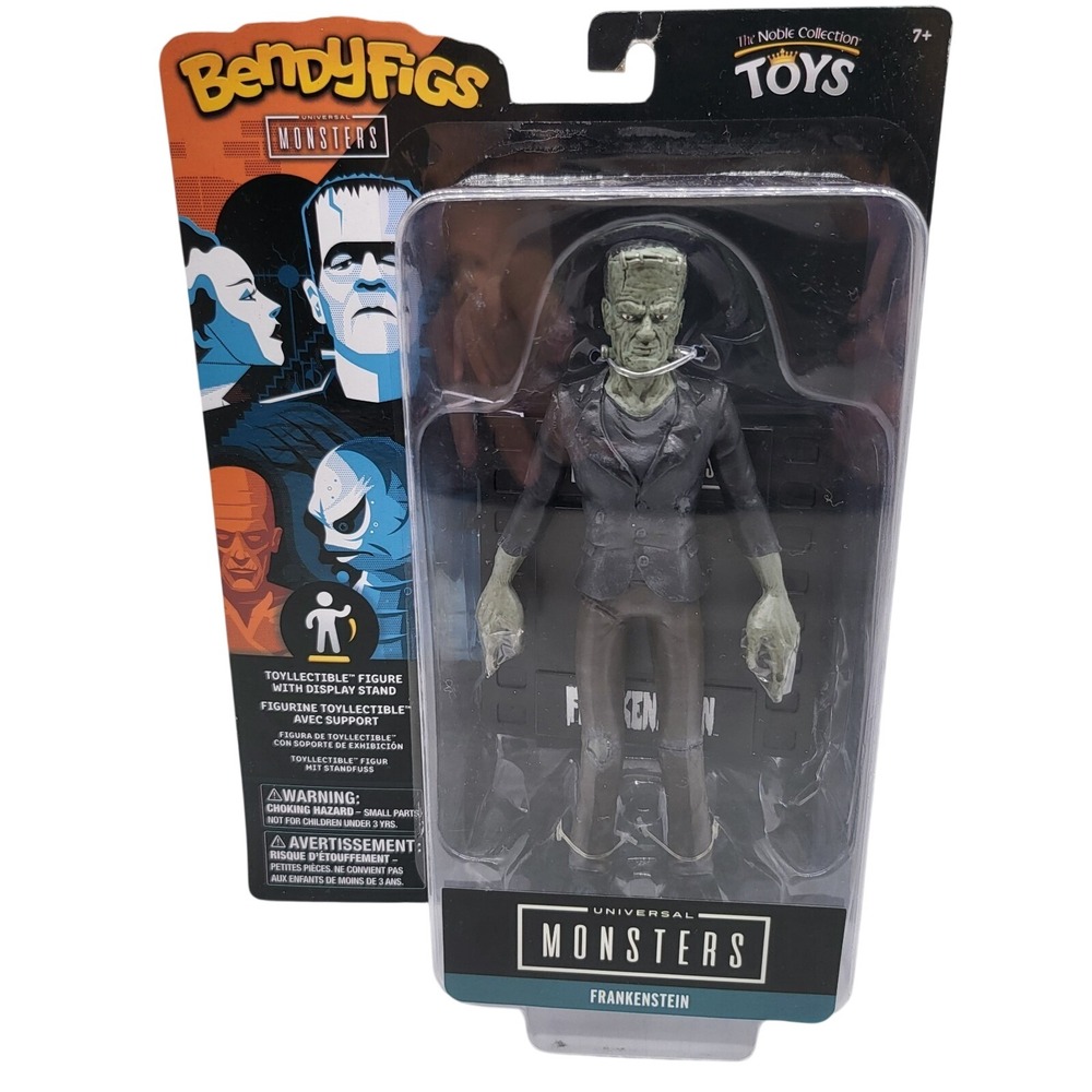 BendyFigs‎ Universal Monsters Frankenstein Figure w/ Stand Noble Collection NIB